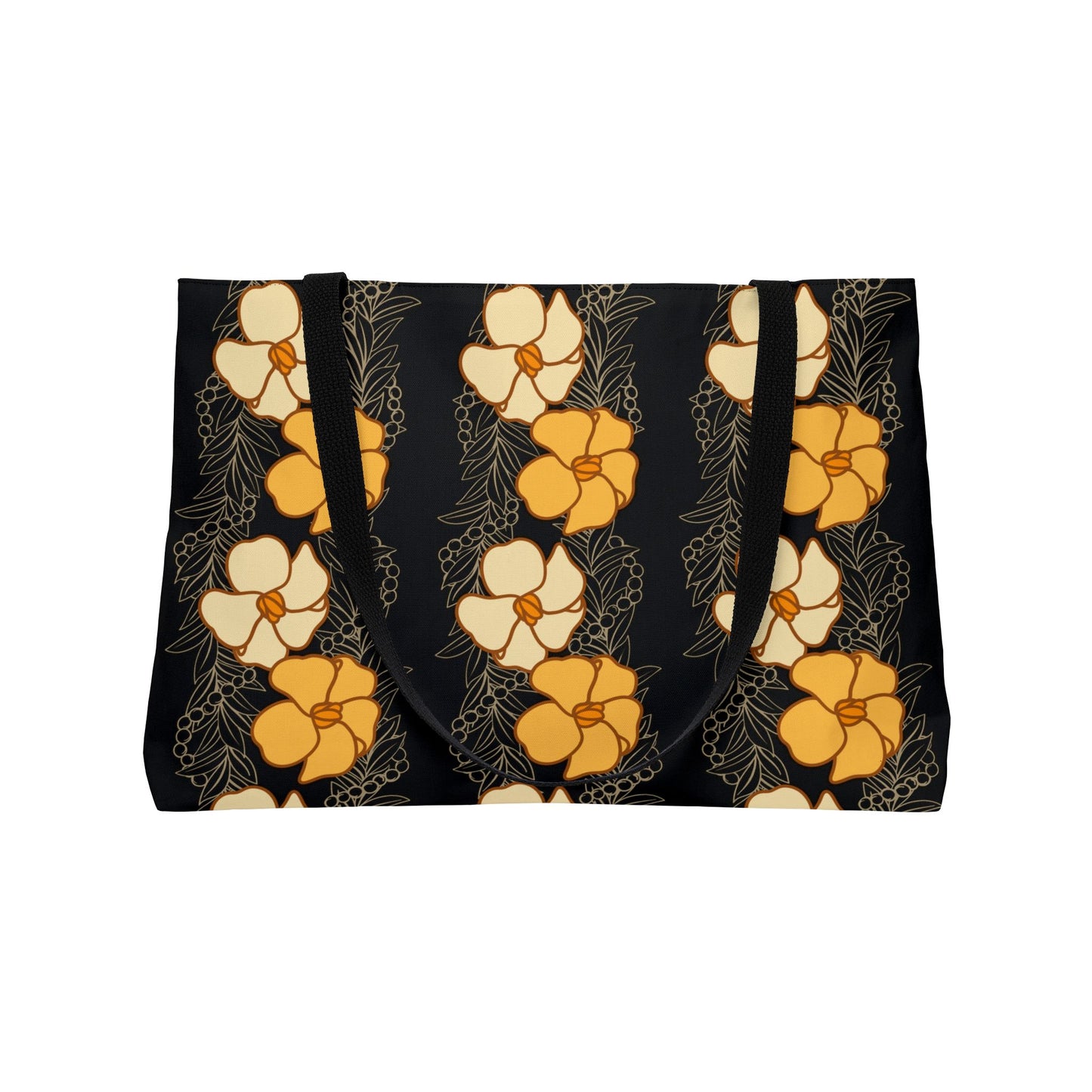 Tote Bag - Puakenikeni Flowers with Maile Mokihana Print