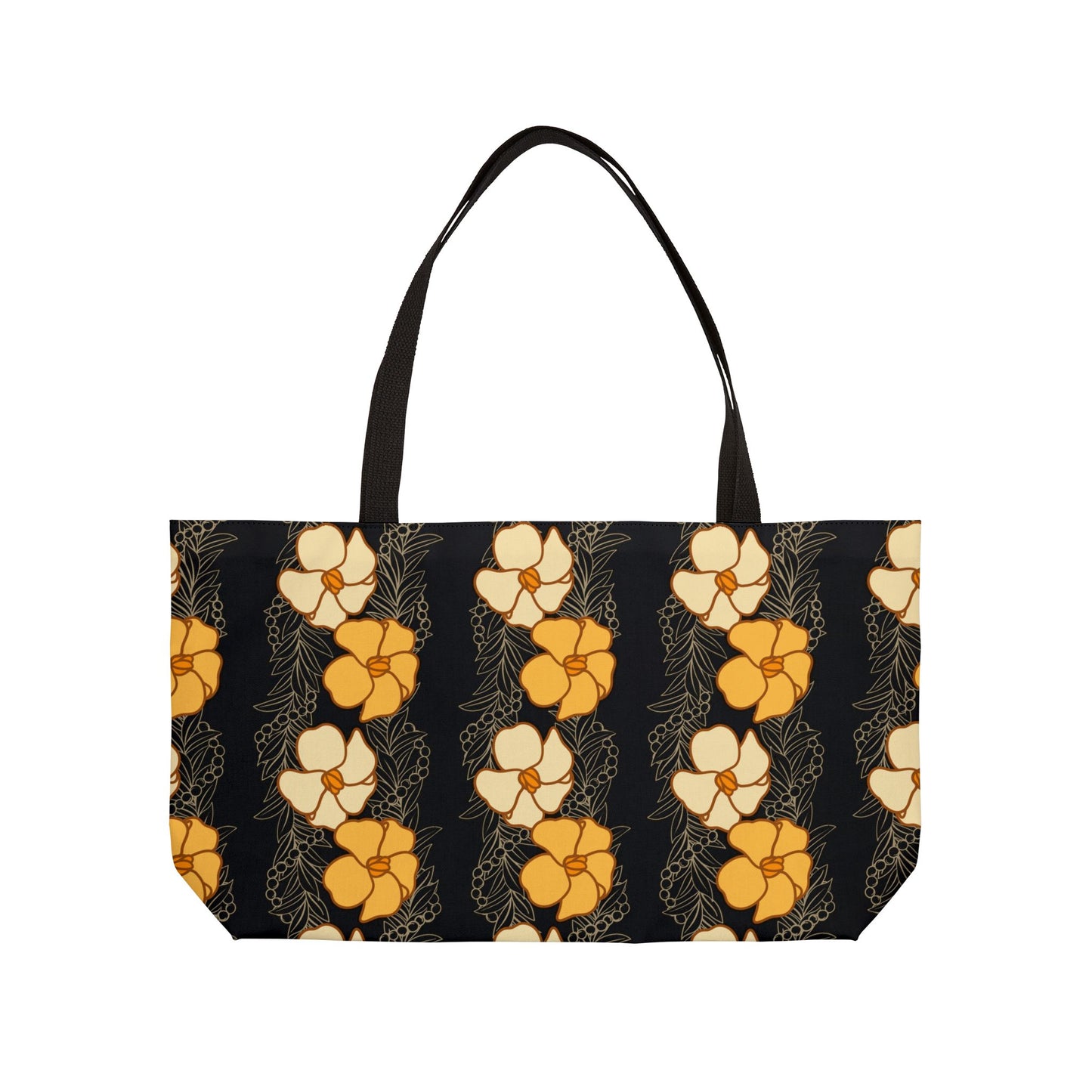 Tote Bag - Puakenikeni Flowers with Maile Mokihana Print