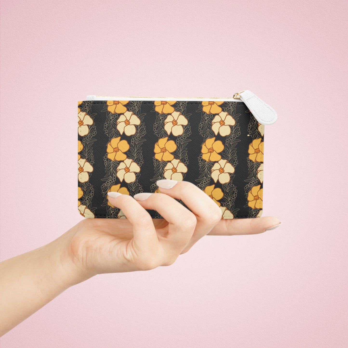 Clutch Bag Puakenikeni Flowers Maile Mokihana Print