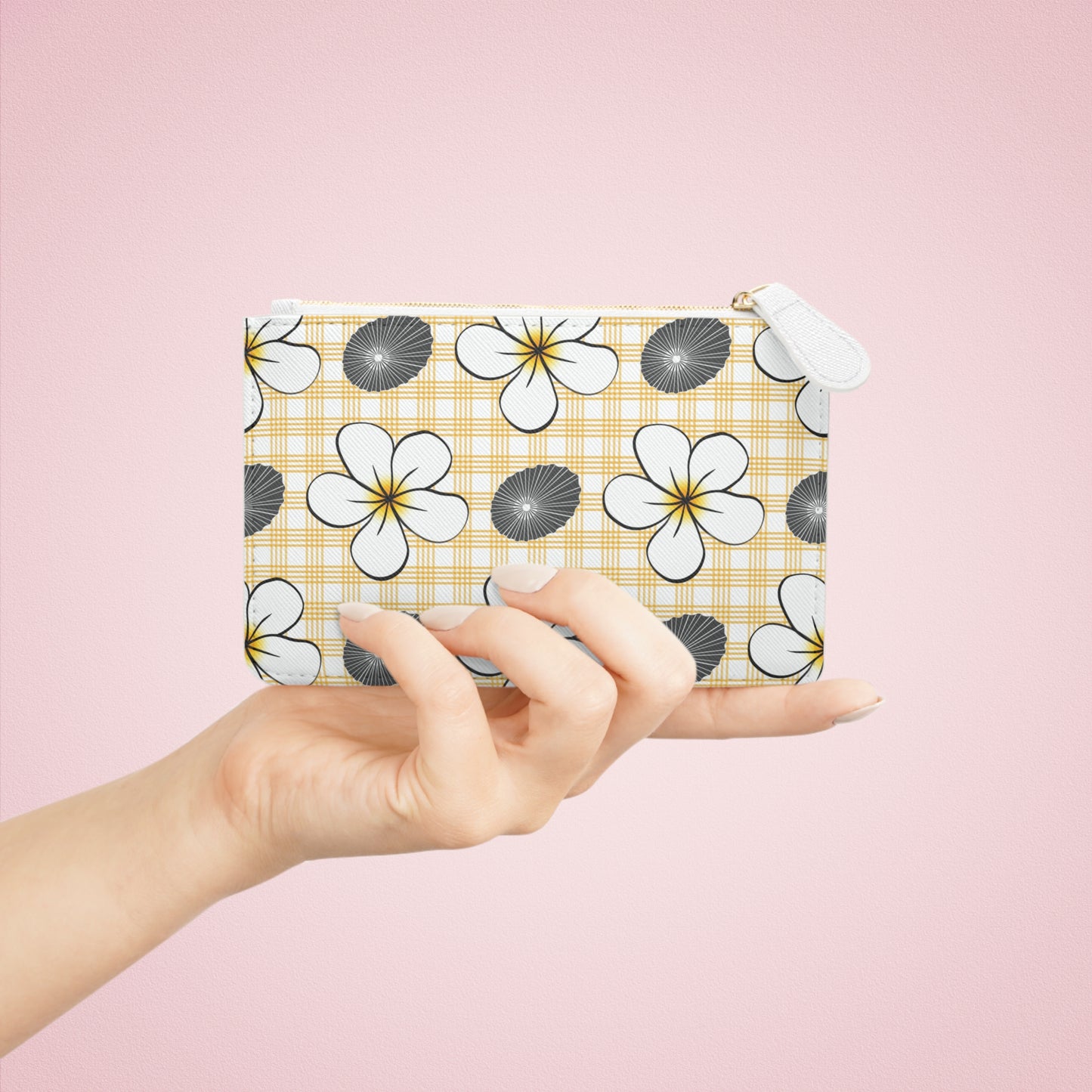 Plumerias & Opihis Chic Floral Mini Clutch Bag