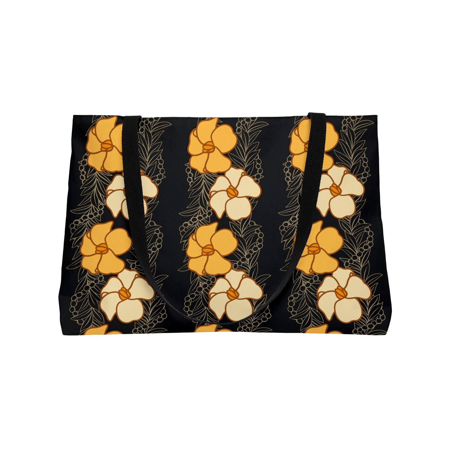 Tote Bag - Puakenikeni Flowers with Maile Mokihana Print