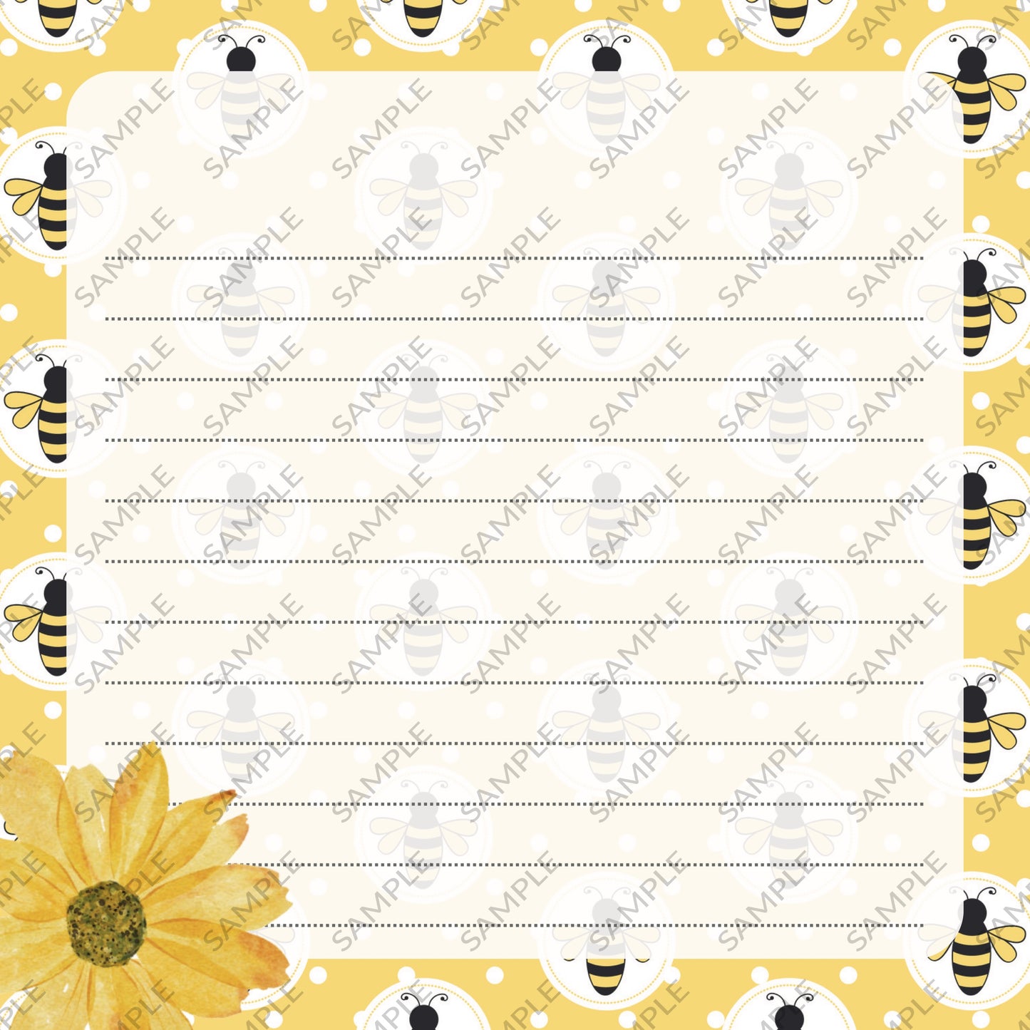 Spring Bees Memo Pad