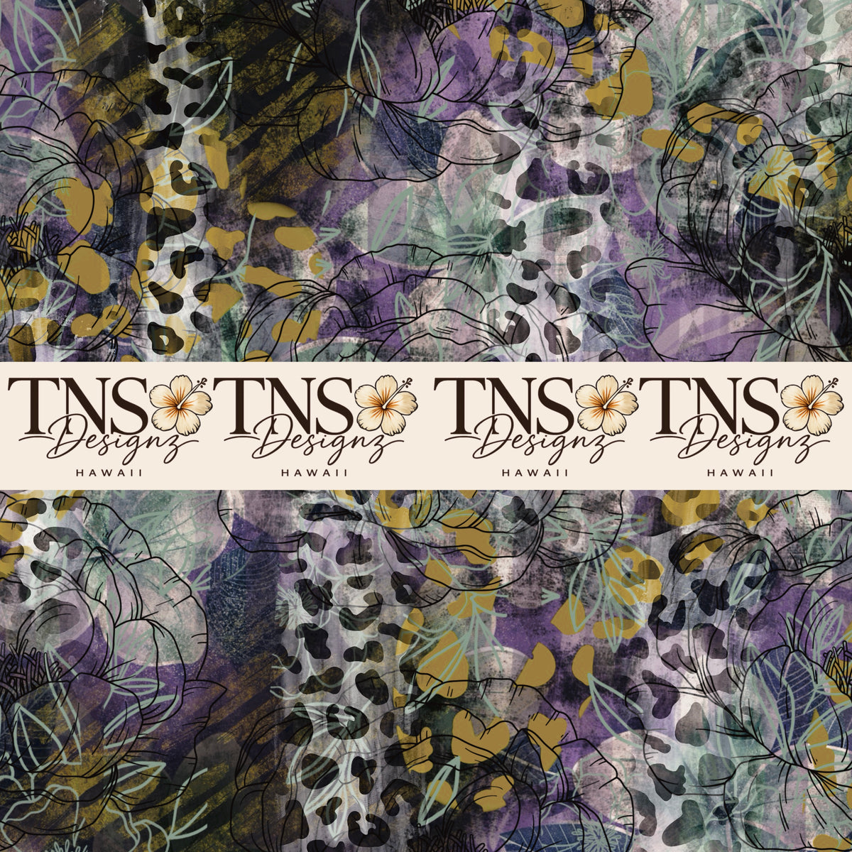 Midnight Botanicals Printed Adhesive Vinyl