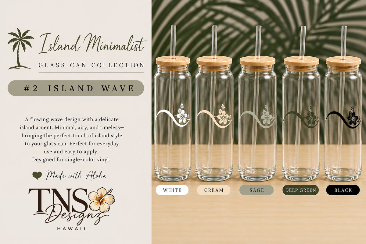 Island Wave Glass Can | Island Minimalist Collection