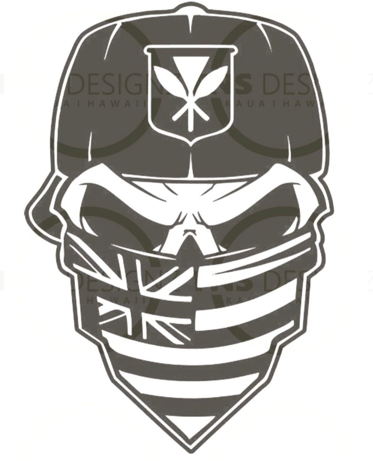 Hawaiian Flag Masked Skeleton
