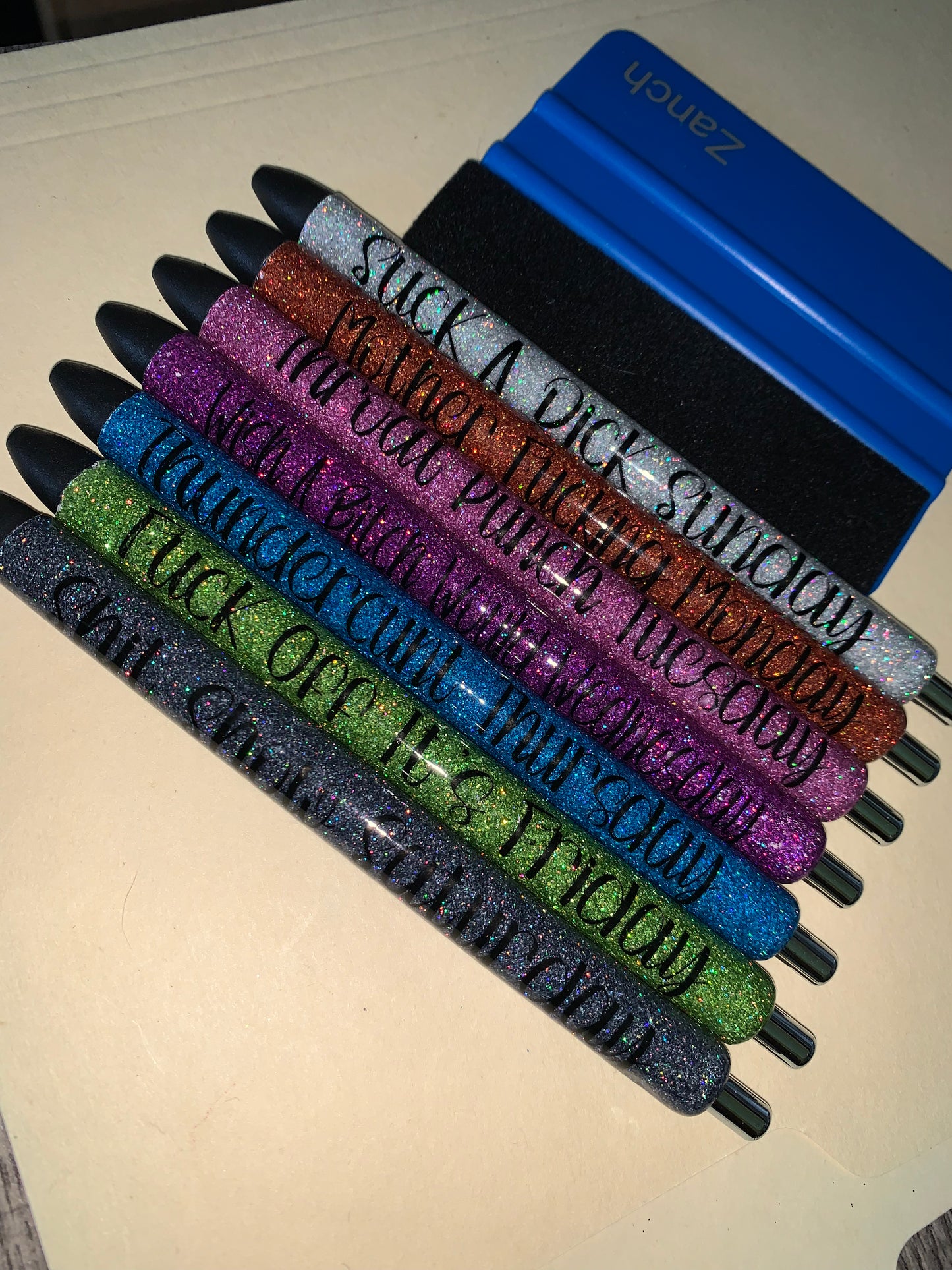 Vulgar Glitter Pen, glitter pen, gel pen, personalized
