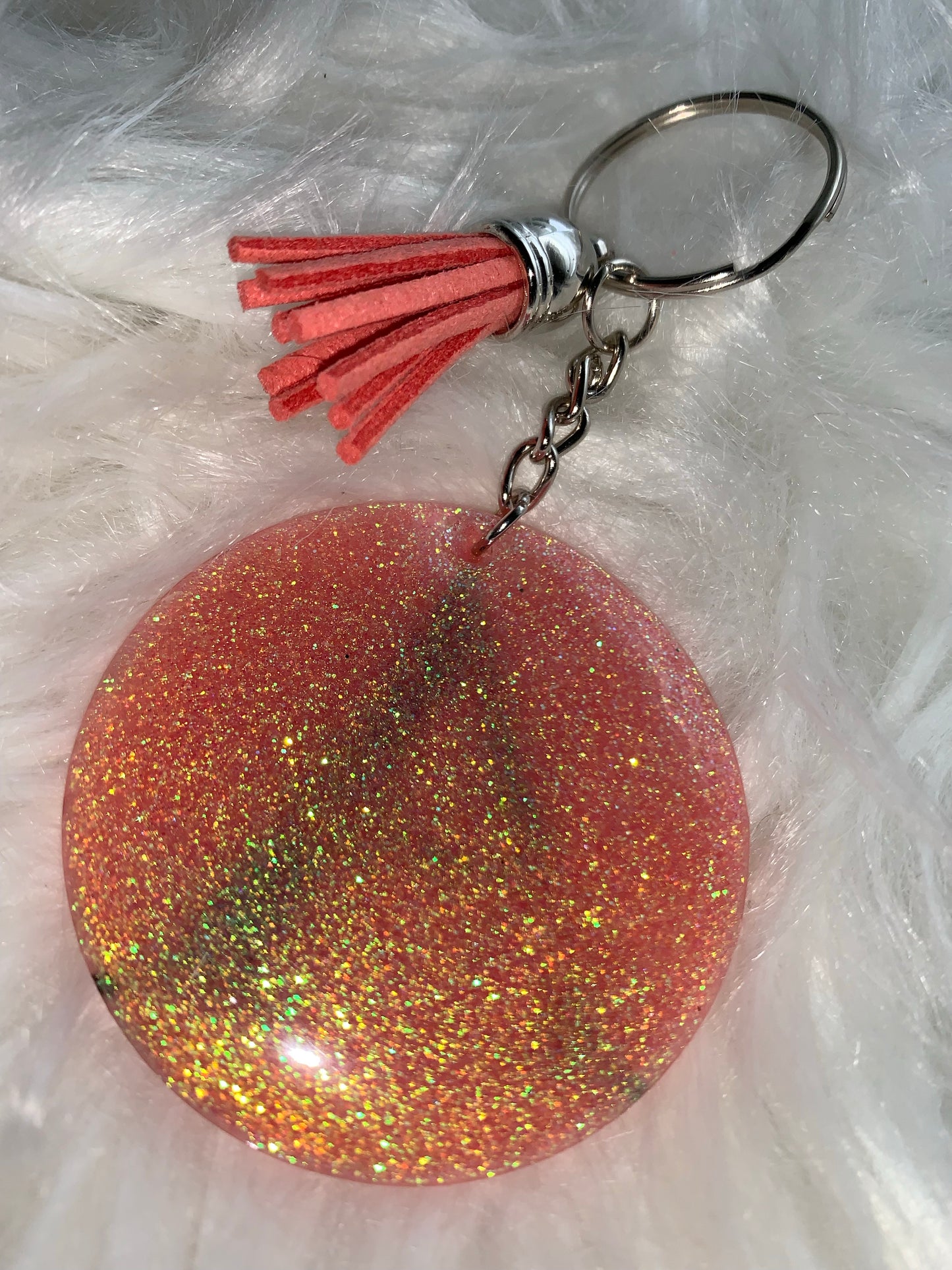 Glitter Monogram Keychain