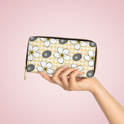 Floral Zipper Wallet, Pink Flower Purse, Stylish Clutch, Everyday Organizer, Gift for Her, Spring Accessories