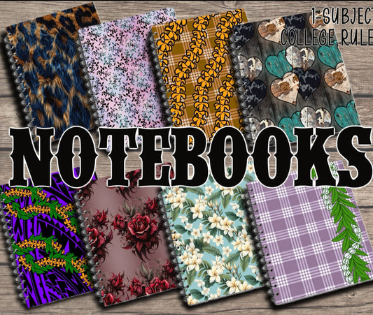 One Subject Spiral Notebooks