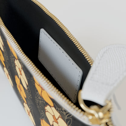 Clutch Bag Puakenikeni Flowers Maile Mokihana Print