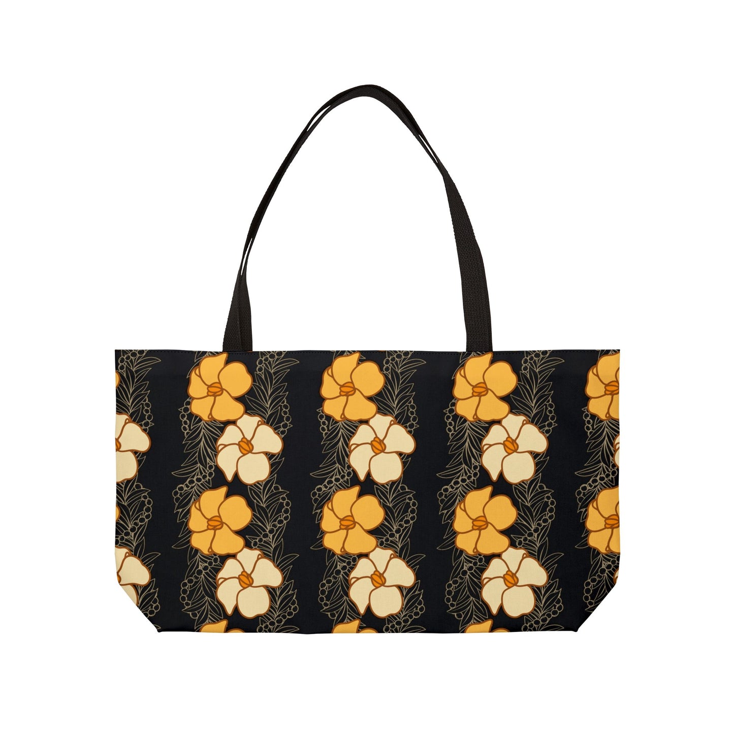 Tote Bag - Puakenikeni Flowers with Maile Mokihana Print