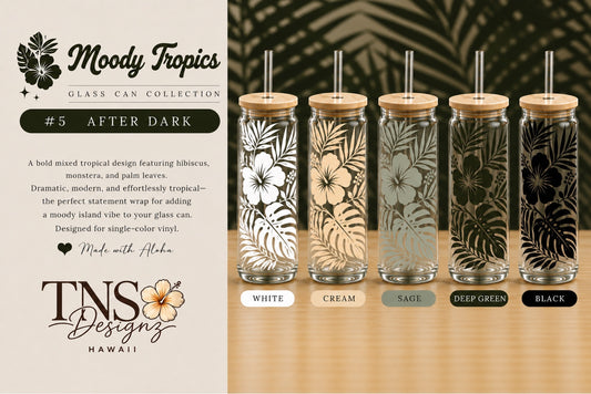 After Dark Glass Can | Moody Tropics Collection