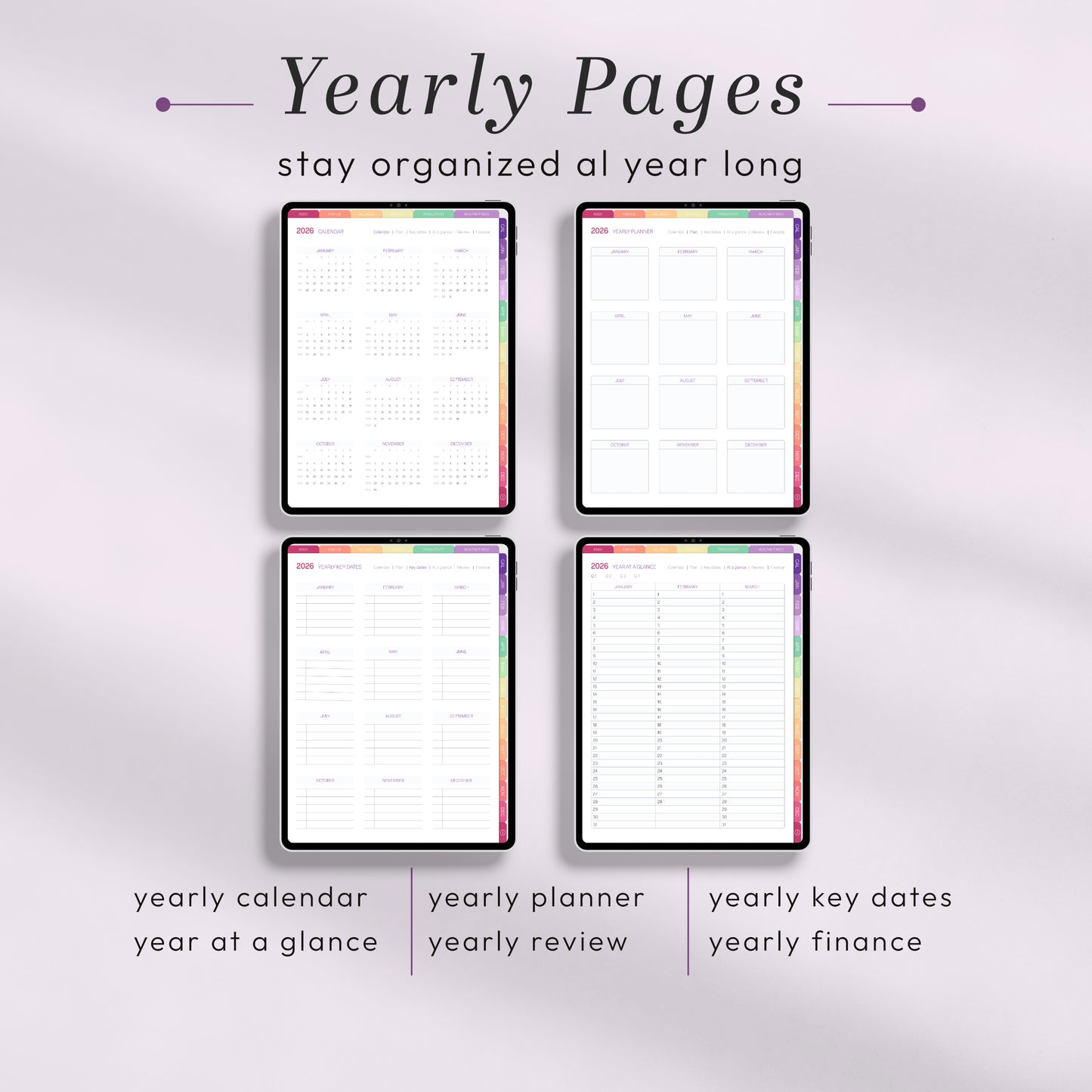 All-in-One Digital Planner 2026 - Productivity, Wellness & Goal Tracking