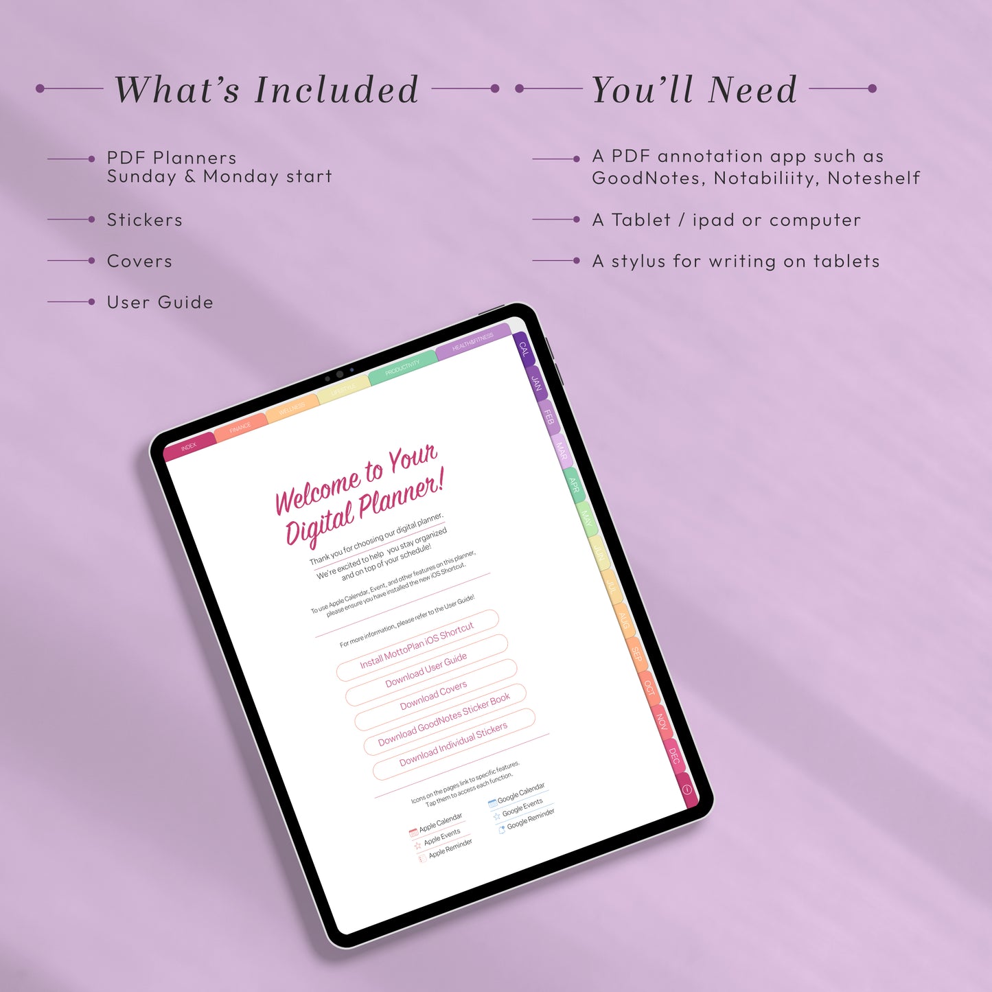 All-in-One Digital Planner 2026 - Productivity, Wellness & Goal Tracking