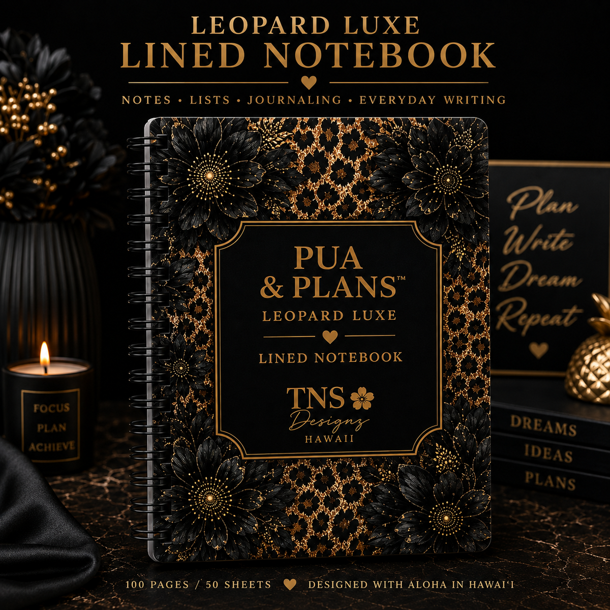 Pua & Plans™ | Leopard Luxe Notebooks