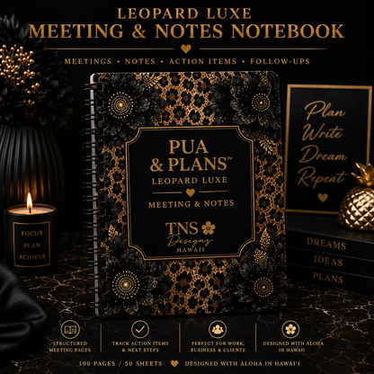 Pua & Plans™ | Leopard Luxe Notebooks