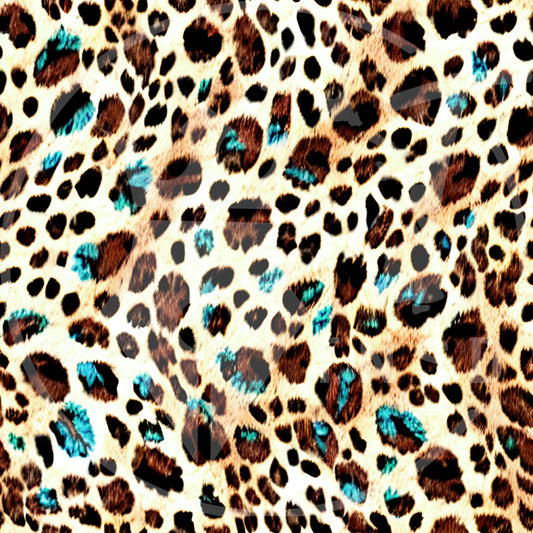 Brown & Turquoise Cheetah