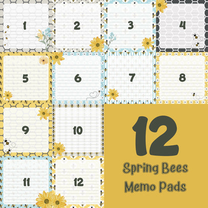 Spring Bees Memo Pad
