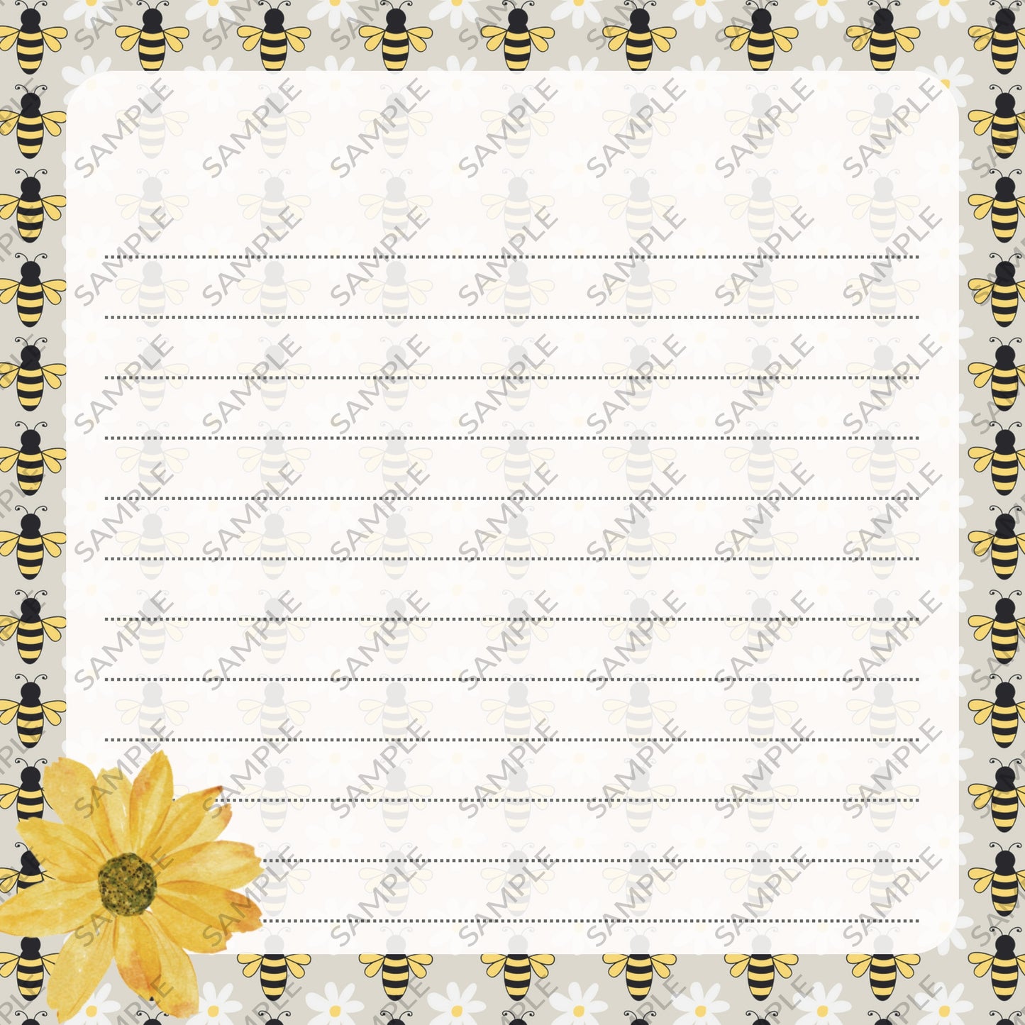 Spring Bees Memo Pad