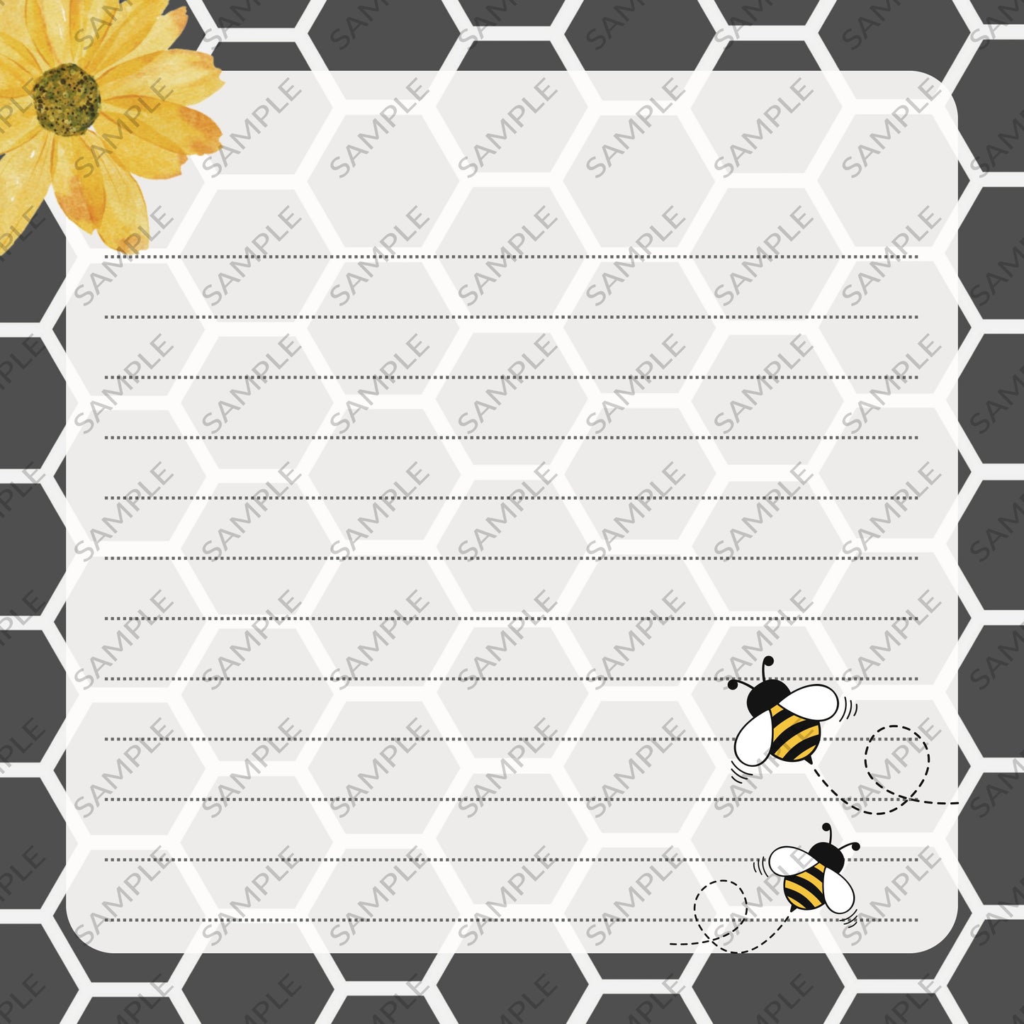 Spring Bees Memo Pad