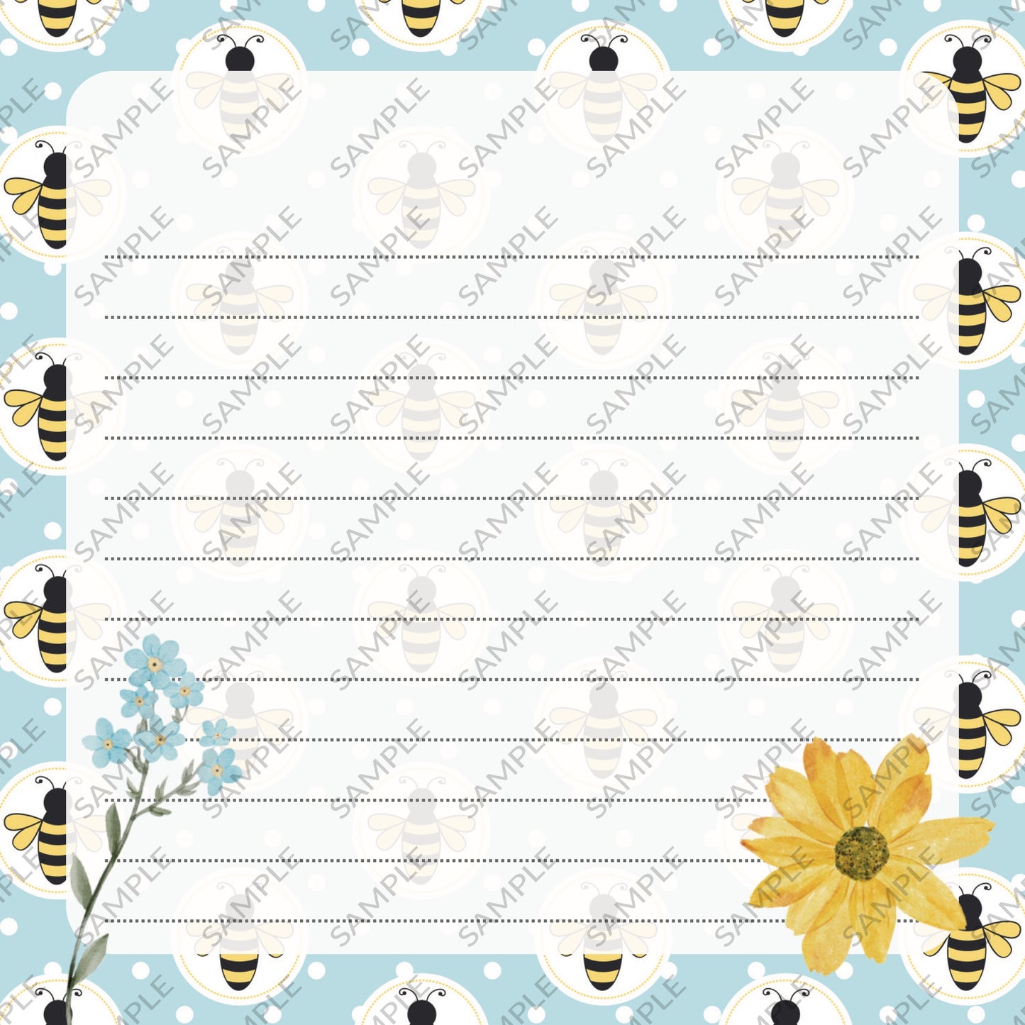 Spring Bees Memo Pad