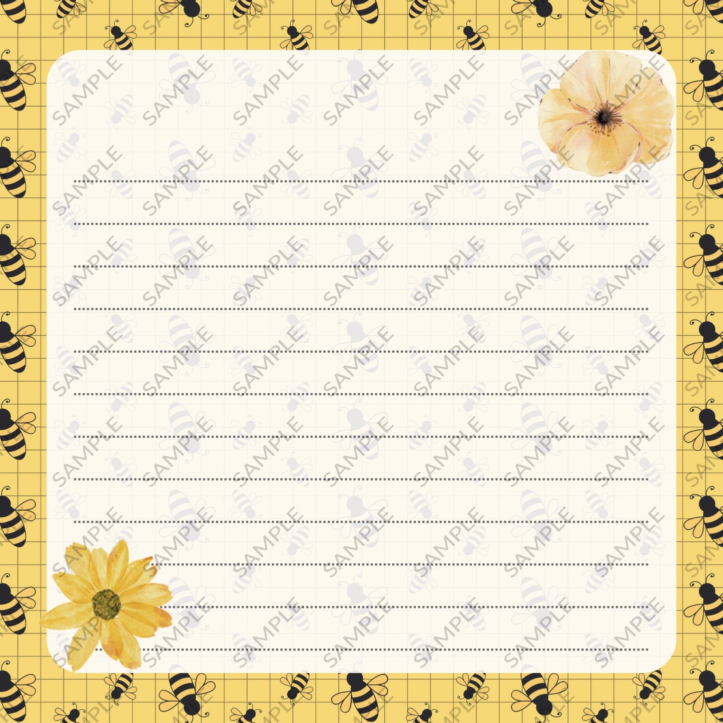 Spring Bees Memo Pad