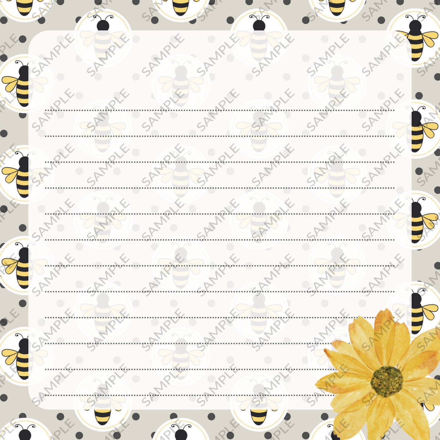 Spring Bees Memo Pad