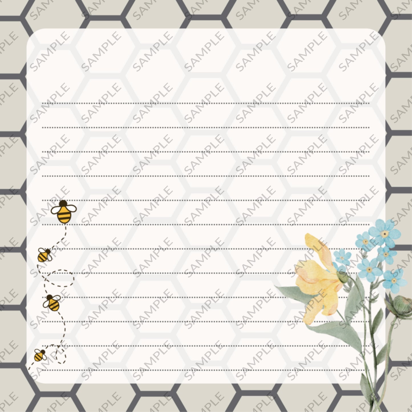 Spring Bees Memo Pad