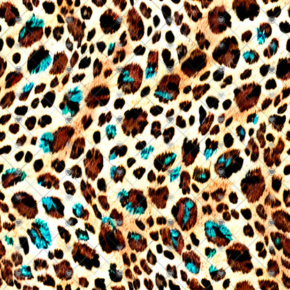 Brown & Turquoise Cheetah