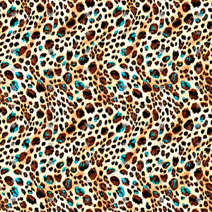 Brown & Turquoise Cheetah