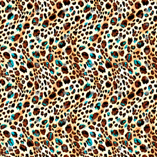 Brown & Turquoise Cheetah