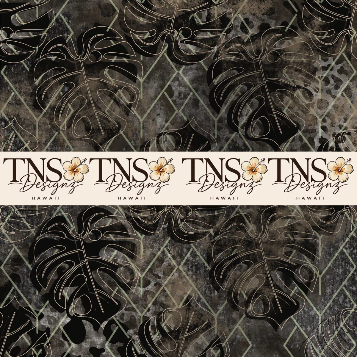 Midnight Botanicals Printed Adhesive Vinyl