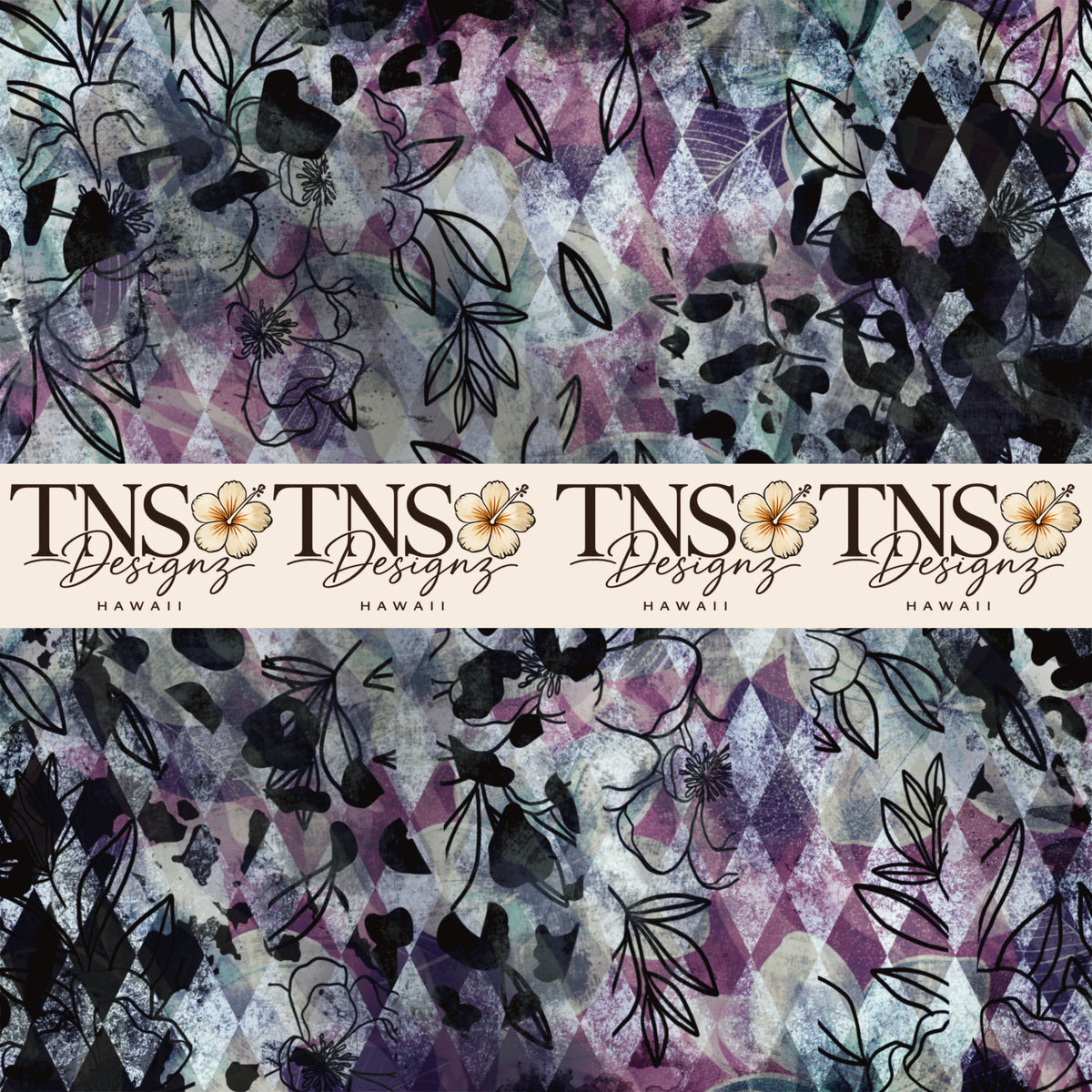 Midnight Botanicals Printed Adhesive Vinyl