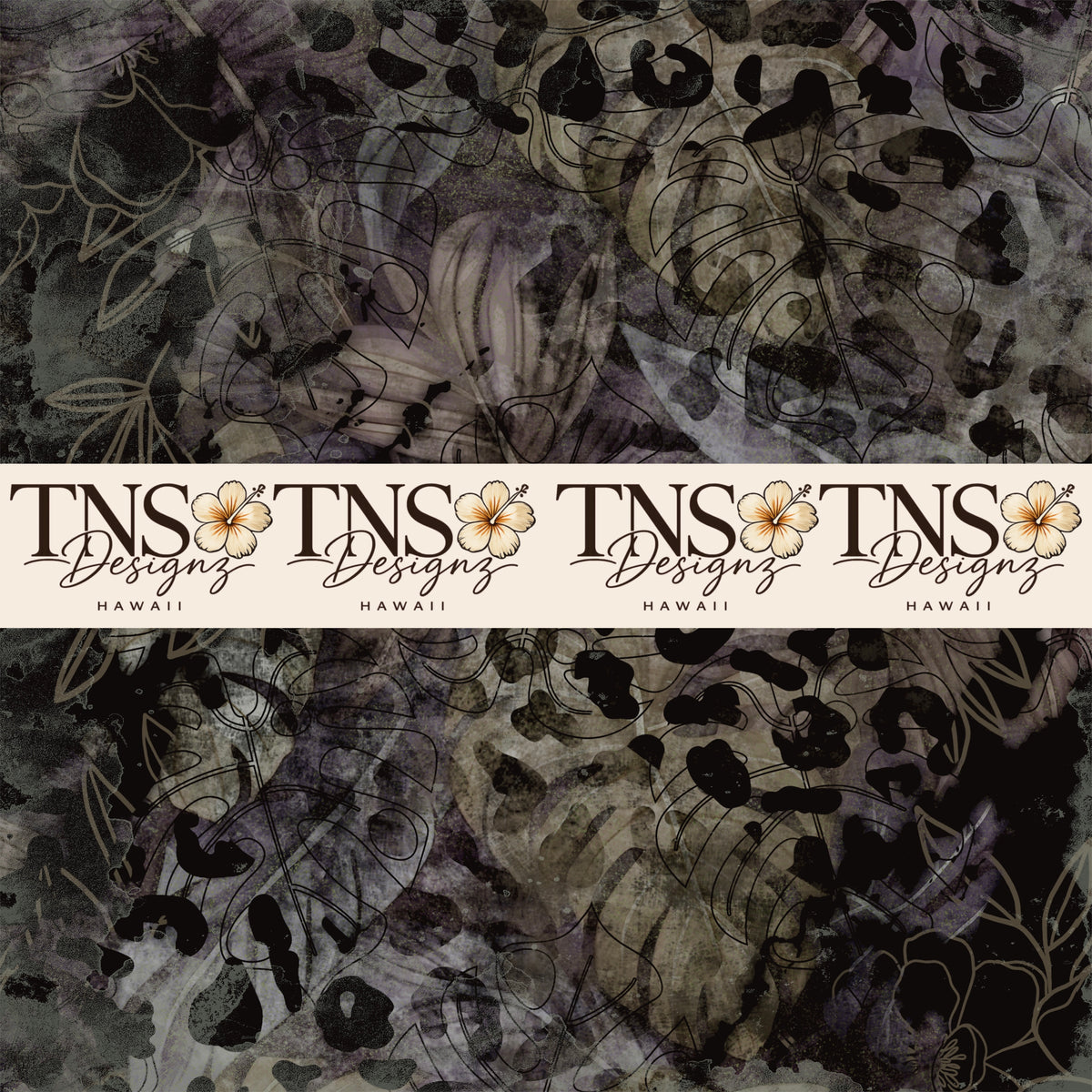 Midnight Botanicals Printed Adhesive Vinyl