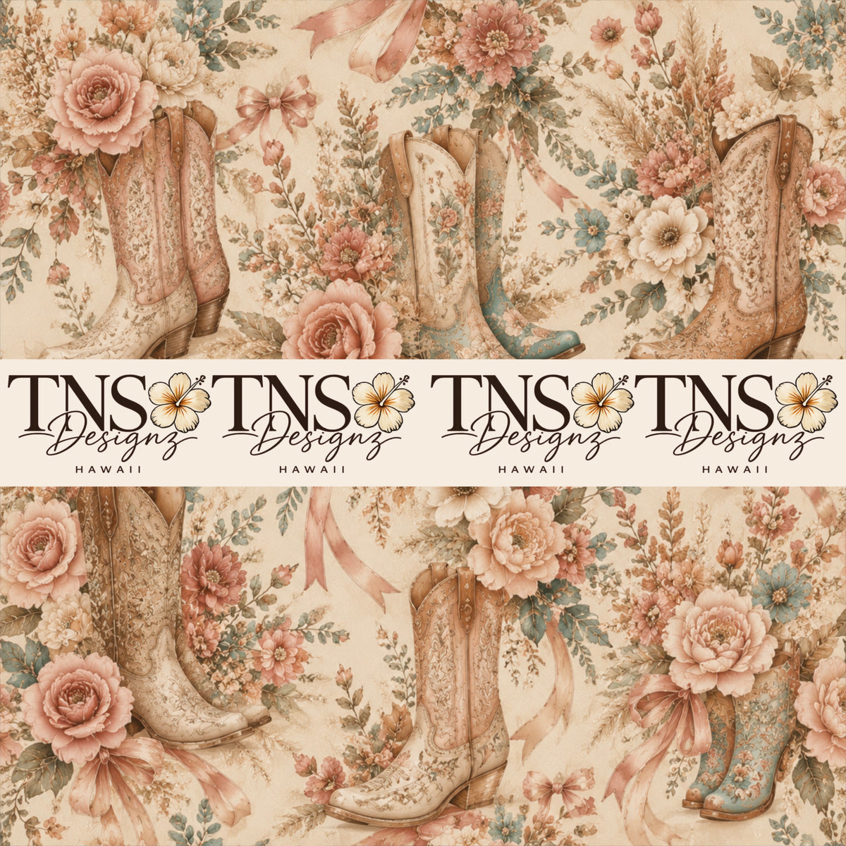 Coastal Cowgirl Printed Adhesive Vinyl