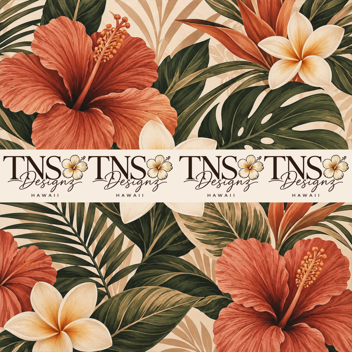 Hawaiian Modern Printed Adhesive Vinyl