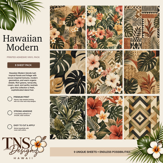 Hawaiian Modern Printed Adhesive Vinyl