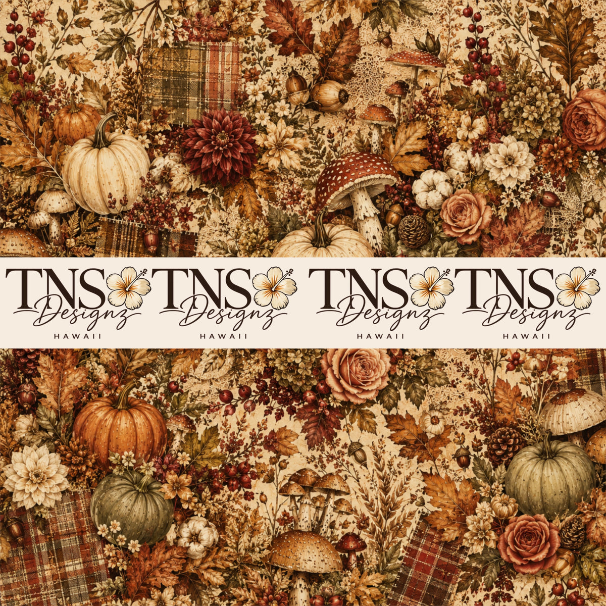 Autumn Cottage Printed Adhesive Vinyl