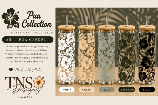 Pua Garden Glass Can | Pua Collection