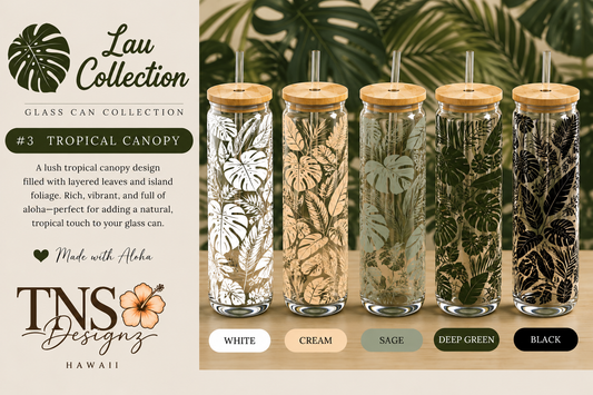 Tropical Canopy Glass Can | Lau Collection