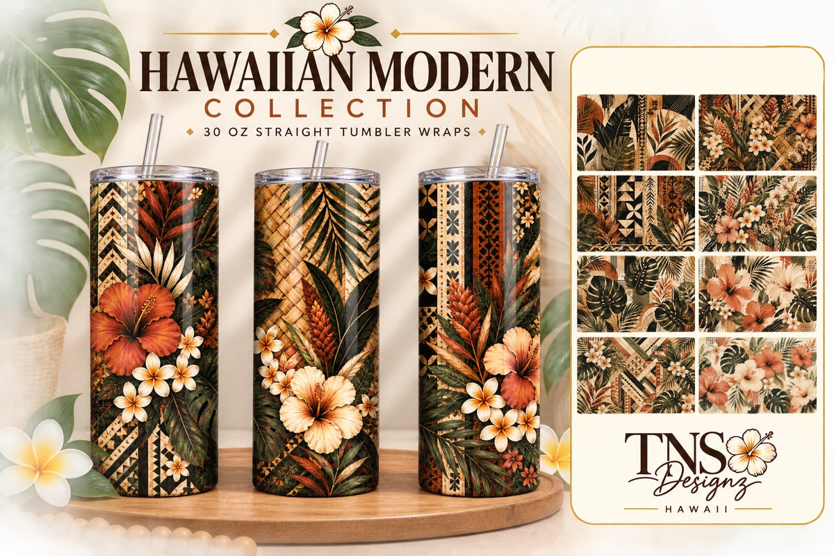 Hawaiian Modern Collection Tumbler Wraps