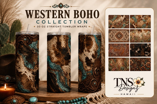 Western Boho Collection Tumbler Wraps