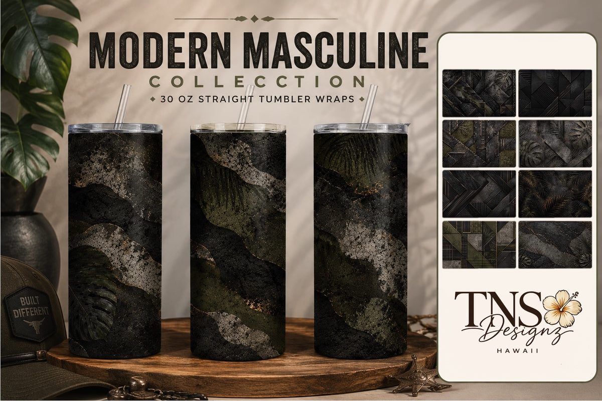 Modern Masculine Collection Tumbler Wraps