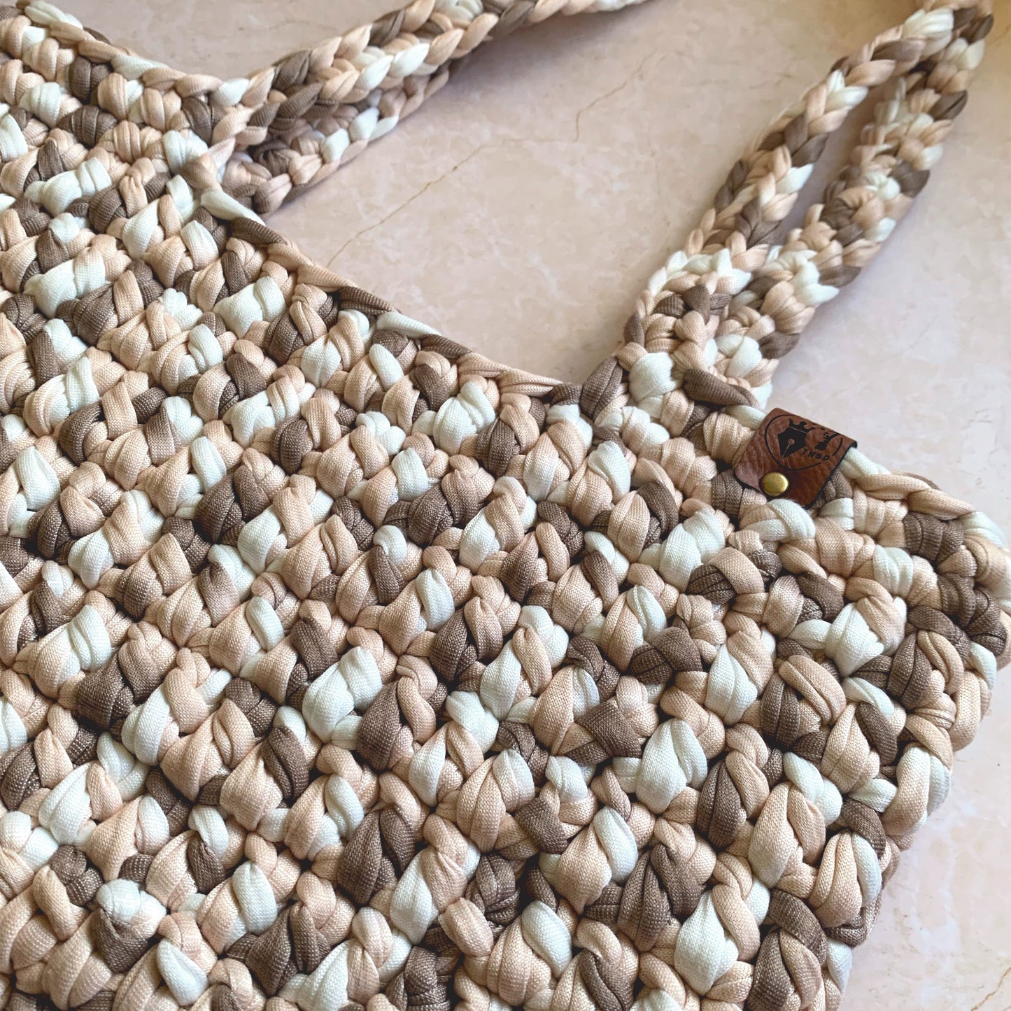 Crochet Tote Bag - Coffee Time