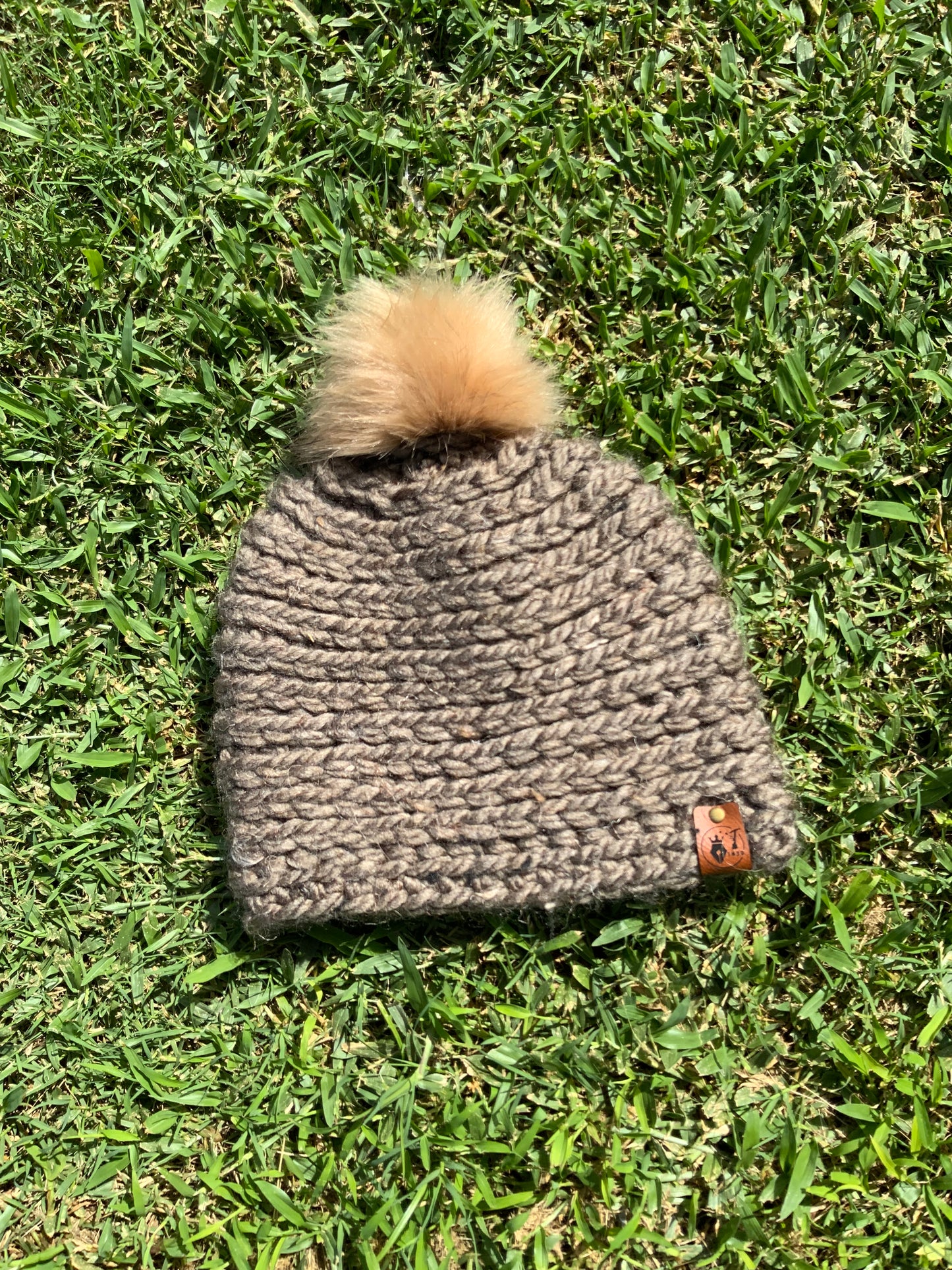Chunky Fur Pompom Wool Beanies