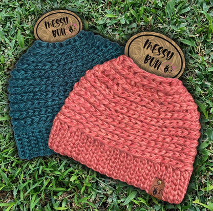 Chunky Messy Bun Beanies