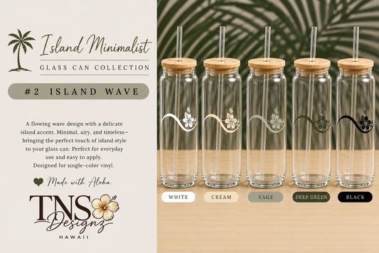 Island Wave Glass Can | Island Minimalist Collection