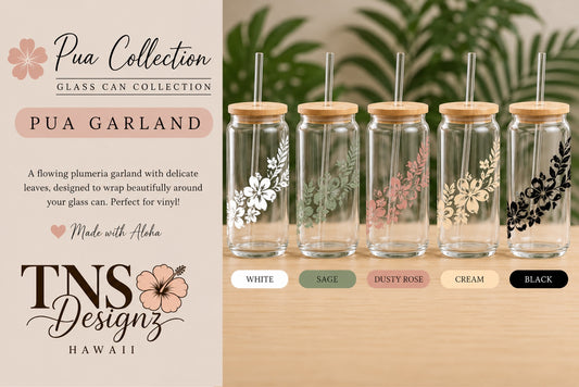 Pua Garland Glass Can | Pua Collection
