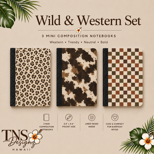 Wild & Western Mini Composition Notebooks