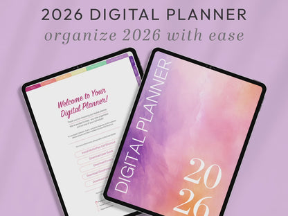 All-in-One Digital Planner 2026 - Productivity, Wellness & Goal Tracking